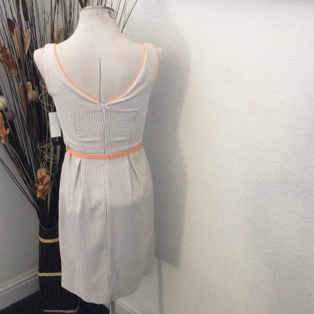 Khaki & White w/Peach Trimmings Sundress - Picture 4 of 7